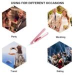 2-in-1 Mini Hair Straightener & Curler – Portable Thermostatic Ceramic Flat Iron for Dry & Wet Hair Styling - Random Color thumbnail 1