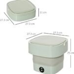 Foldable Mini Washing Machine – Portable Collapsible Washer for Travel, Dorm, Baby Clothes | Random Color thumbnail 2