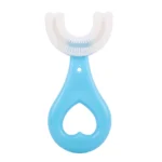 360° U-Shaped Baby Toothbrush | Soft Silicone Kids Oral Care & Teether Brush (Random Color) thumbnail 1
