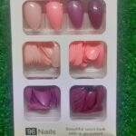 96 Pcs Fake Nails Without Glue Or Sticker Multicolor thumbnail 2