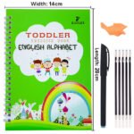Pack Of 4 Pcs With 5 Refill Copybooks Pen Magic Copy Book Free Wiping Children's Kid Writing Sticker Practice Copybook For Calligraphy thumbnail 5