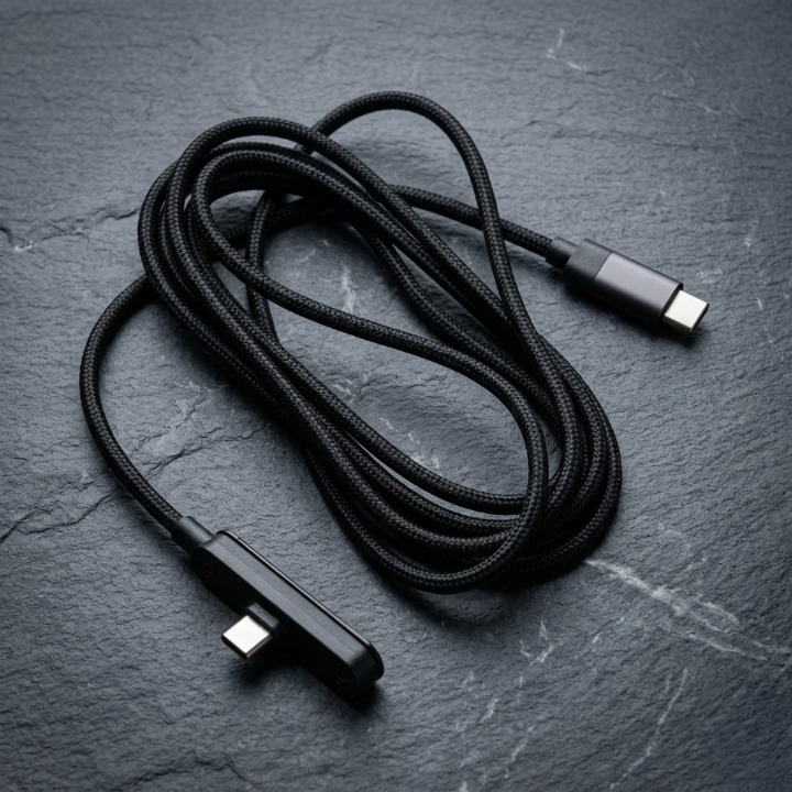 240W Ultra Fast USB-C to USB-C Charging Cable with Built-in Foldable Phone Stand – Premium Braided Data Cord - Image 2