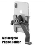C2 Universal Aluminum Motorcycle Phone Holder – 360° Adjustable Handlebar Mount Stand for Secure Mobile Grip thumbnail 2