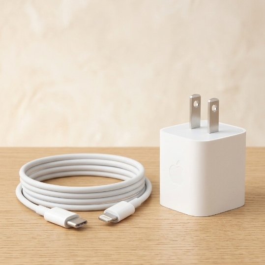20W USB-C Power Adapter + USB-C to Lightning Fast Charging Cable (1m) Set - Image 2