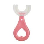 360° U-Shaped Baby Toothbrush | Soft Silicone Kids Oral Care & Teether Brush (Random Color) thumbnail 2