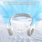 Portable Personal Neck Fan – Wearable Bladeless Cooling Fan, 360° All-Around Airflow, 3-Speed Adjustment USB Rechargeable for Outdoor & Indoor Use thumbnail 3