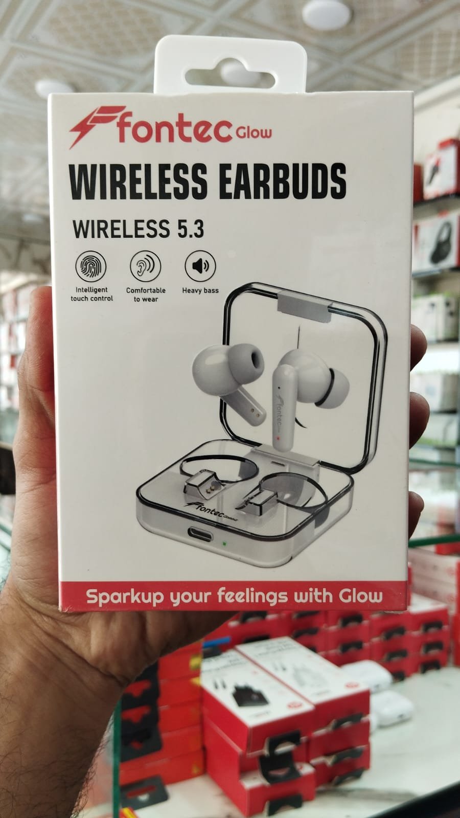Fontec Glow Wireless Earbuds – Bluetooth 5.3 Gaming Earphones with ENC Noise Cancellation & Transparent Charging Case - Image 4
