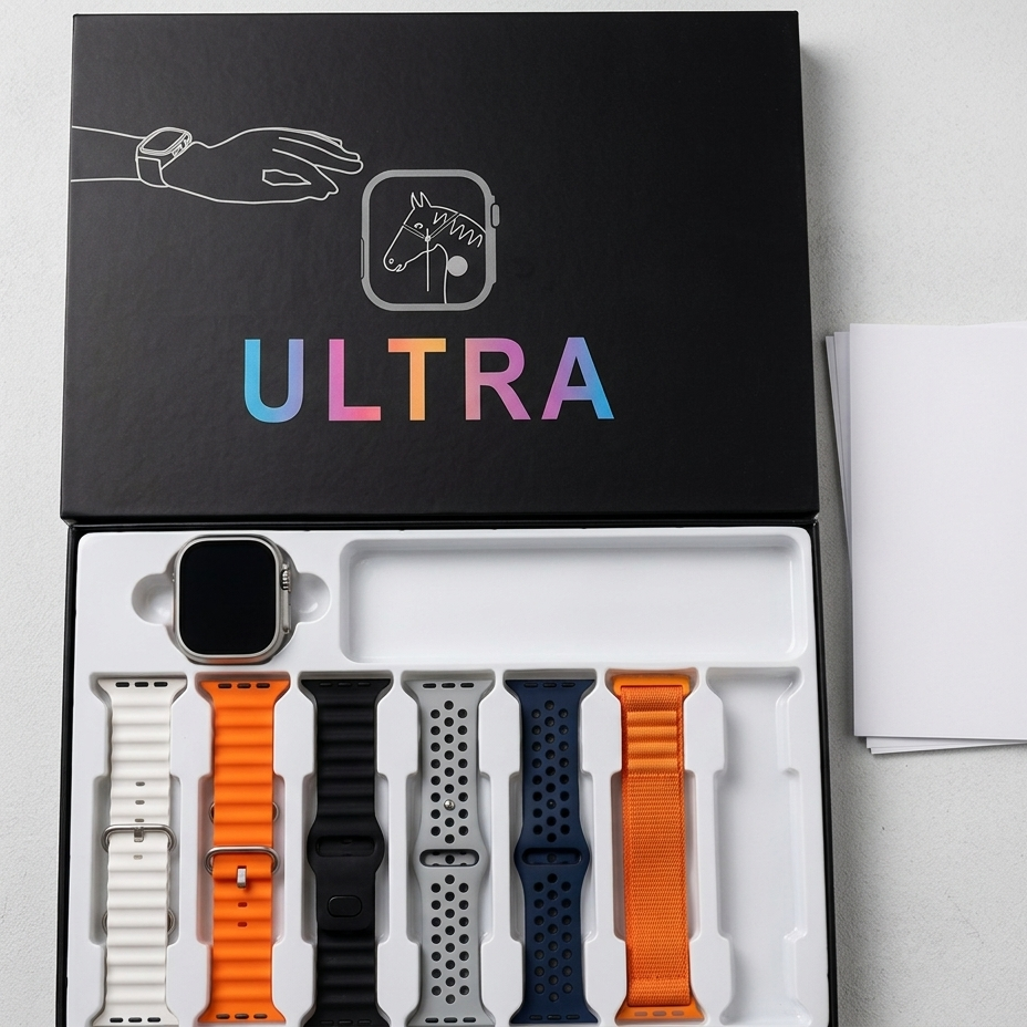 iMounra 2 BIG 2.01 Ultra Smartwatch Random Box | 7 in 1 Strap Multi-Color Bundle | Premium Design & Advanced Features (Random Boxes) - Image 2