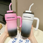 780ml Premium Stainless Steel Tumbler Elegant Design Double Wall Insulated Leakproof Travel Mug For Hot And Cold Drinks | Random Color thumbnail 3