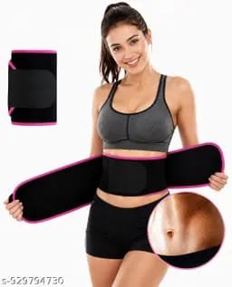 Waist Trimmer Belt for Men & Women | Sweat Belt for Workout & Gym | Adjustable Tummy Support Belt | Free Size | Pack of 1 - Image 4