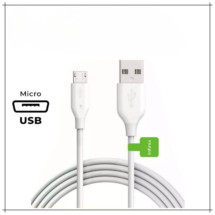 Infinix Copper Fast Charging Micro USB Data Cable – Durable White Charging & Sync Cable for Android Devices - Image 4