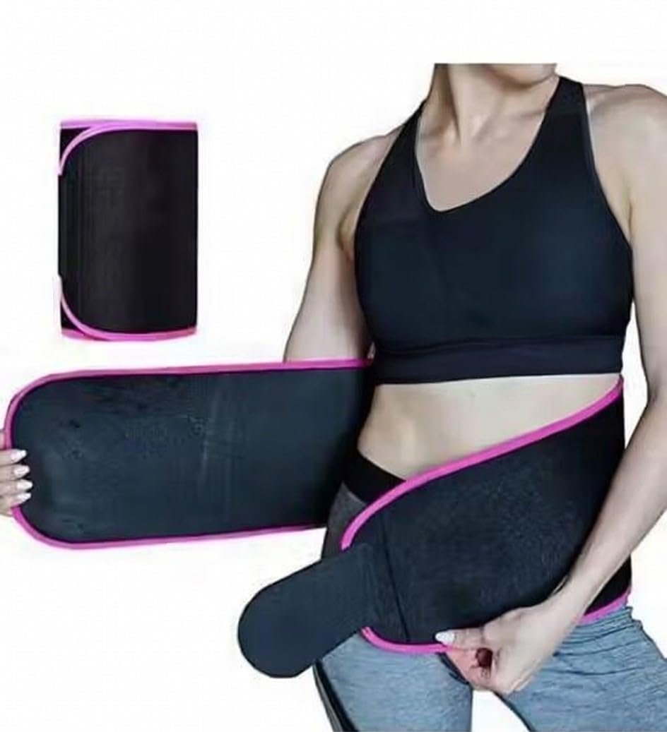 Waist Trimmer Belt for Men & Women | Sweat Belt for Workout & Gym | Adjustable Tummy Support Belt | Free Size | Pack of 1 - Image 3