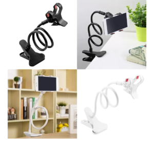 High Quality Mobile Phone Stand | 360° Rotating Flexible Holder | Powerful Grip Bedside Lazy Snake Stand | Random Colour