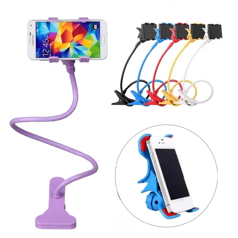 Flexible Snake Mobile Stand – Adjustable Lazy Phone Holder for Desk, Bed & Table | Random Color - Image 2