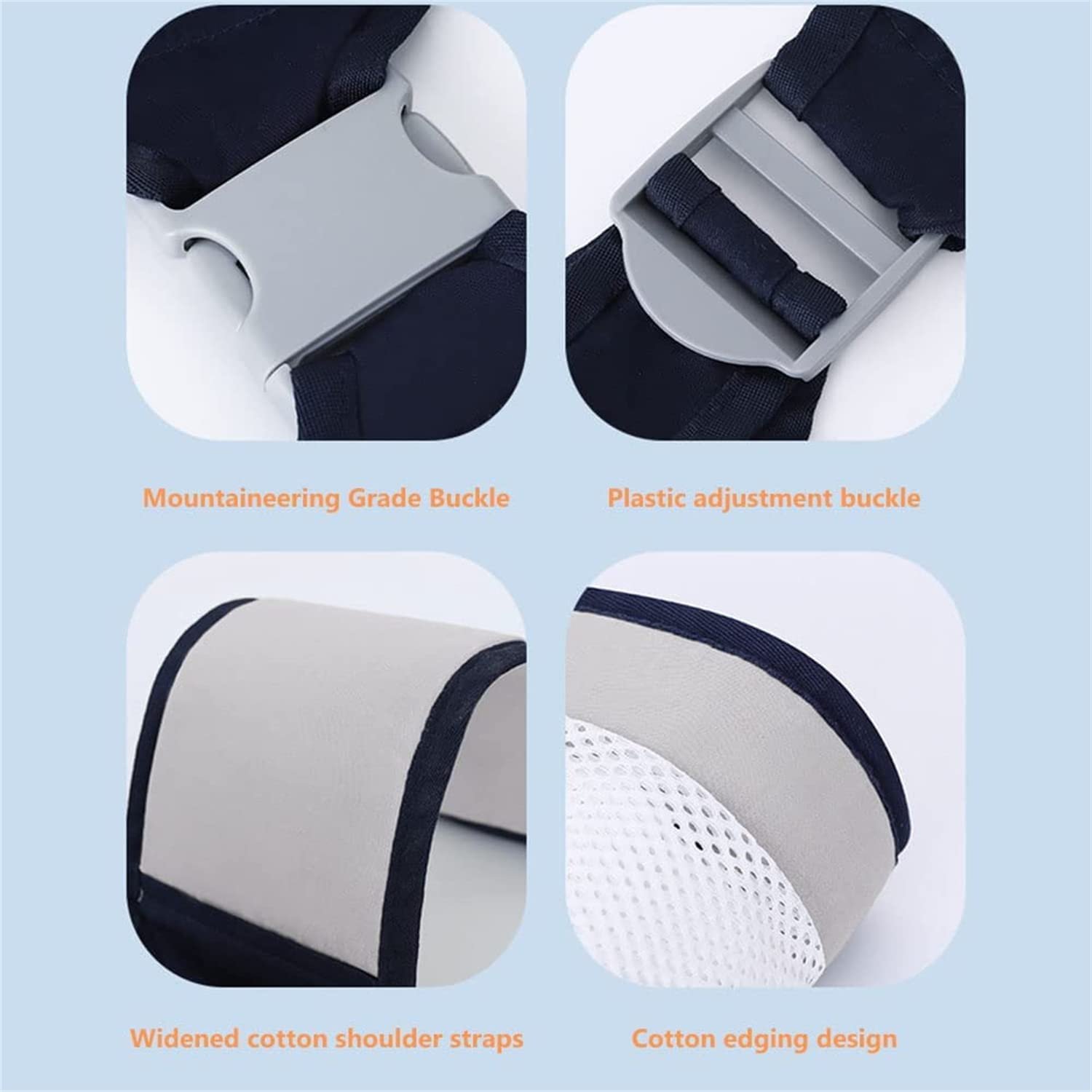 Baby Carrier, Ergonomic Baby Strap one Shoulder Labor-Saving Polyester Baby Half Wrapped Sling (Random Color)