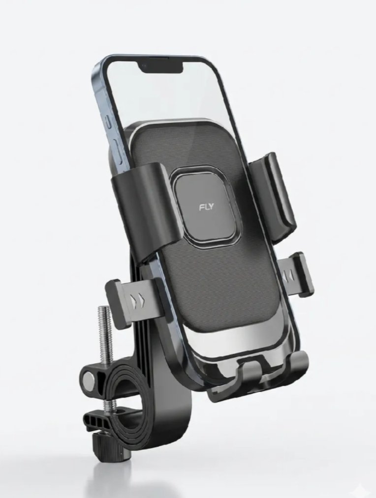 FLY PT-030 Universal Bike Phone Holder Secure Stable Hands Free Riding With 360 Degree Adjustable Viewing