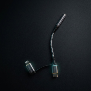 Original 2-in-1 Type-C and Lightning to 3.5mm Headphone Jack Adapter Dual Connector Handfree Audio Converter Direct Plug and Play No Bluetooth Required