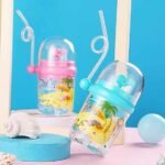 Children Whale Spray Cup Sippy Bottle Cartoon Baby with Sippy Kettle Outdoor Portable Children's Cup (Random Color) thumbnail 5