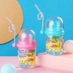 Children Whale Spray Cup Sippy Bottle Cartoon Baby with Sippy Kettle Outdoor Portable Children's Cup (Random Color) thumbnail 3