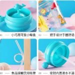 Children Whale Spray Cup Sippy Bottle Cartoon Baby with Sippy Kettle Outdoor Portable Children's Cup (Random Color) thumbnail 4