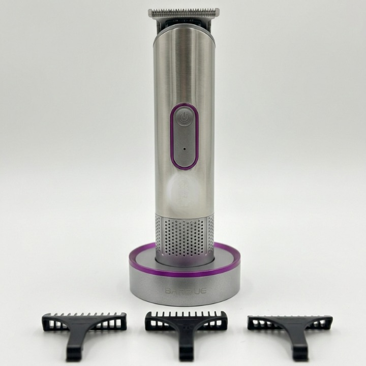 G63A Professional Hair Stylist Trimmer – Rechargeable Cordless Hair & Beard Trimmer with Charging Base and Guide Combs