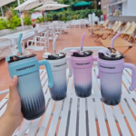 780ml Premium Stainless Steel Tumbler Elegant Design Double Wall Insulated Leakproof Travel Mug For Hot And Cold Drinks | Random Color thumbnail 5