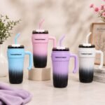 780ml Premium Stainless Steel Tumbler Elegant Design Double Wall Insulated Leakproof Travel Mug For Hot And Cold Drinks | Random Color thumbnail 1
