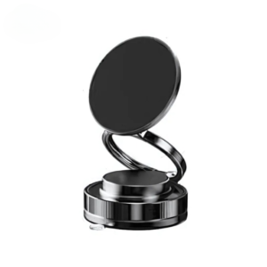 360° Folding Magnetic Phone Holder with Vacuum Suction | Strong Dashboard & Windshield Car Mount | Adjustable Mobile & Desk Stand