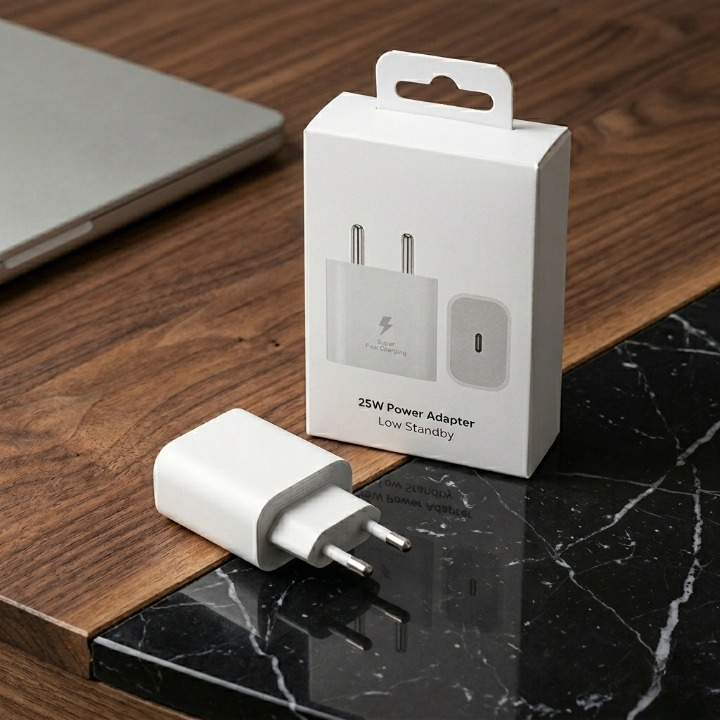25W Original Power Adapter | White Type-C Fast Charger China Imported - Image 2