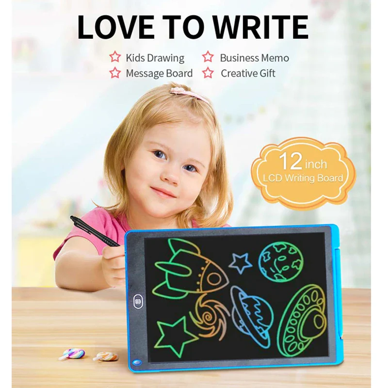 lcd writing table 8.5 Inches Single color LCD Writing Tablet For Kids Play, Education and Learning (random color ) - Image 2