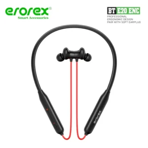 EroreX BT E20 ENC Wireless Neckband Earphones – Noise Cancellation, Bluetooth 5.3, Magnetic Design & Long Battery Life