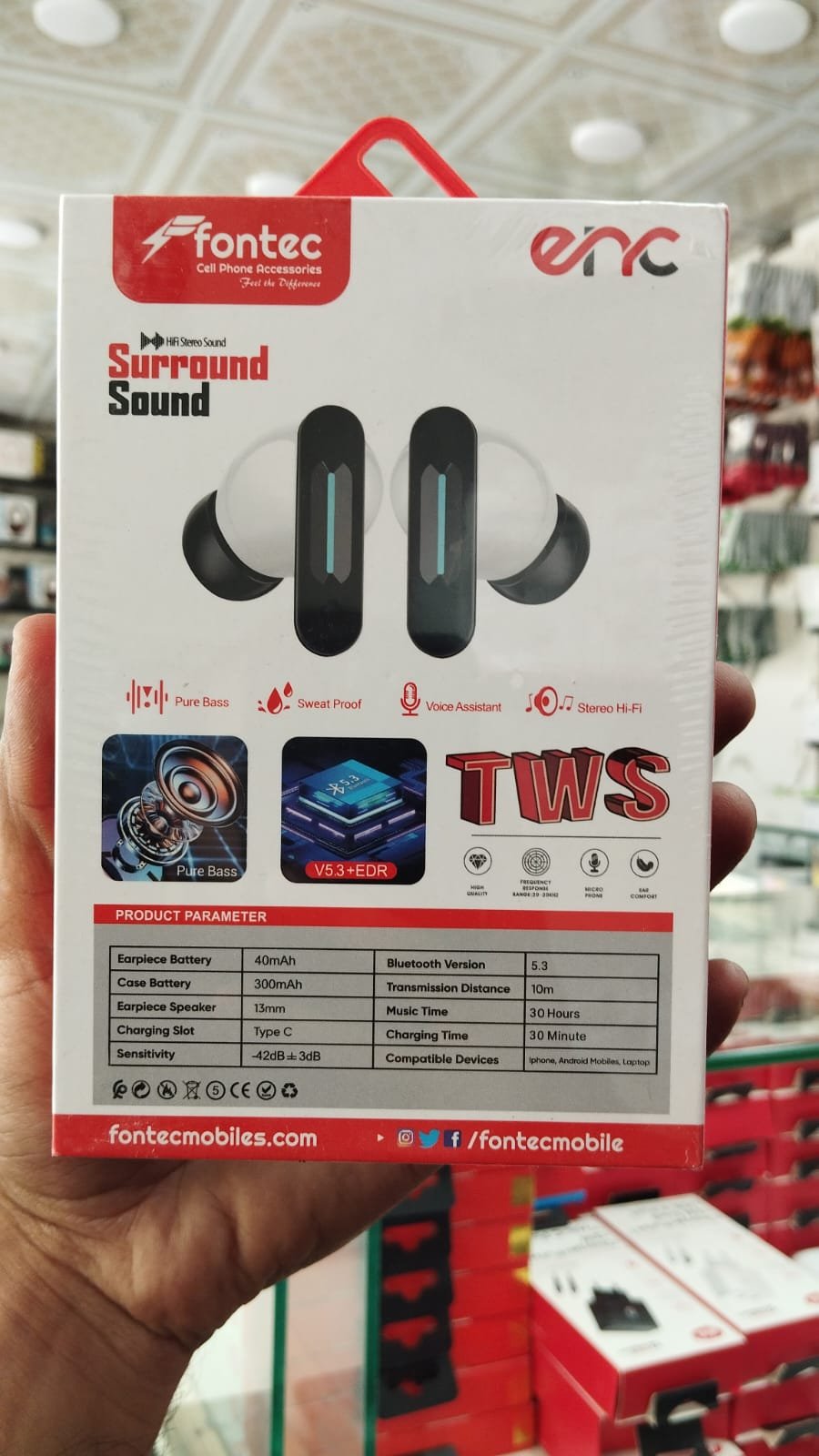 Fontec Winner TWS Wireless Earbuds – Bluetooth 5.3 Gaming Earphones with ENC Noise Cancellation & Surround Sound - Image 4