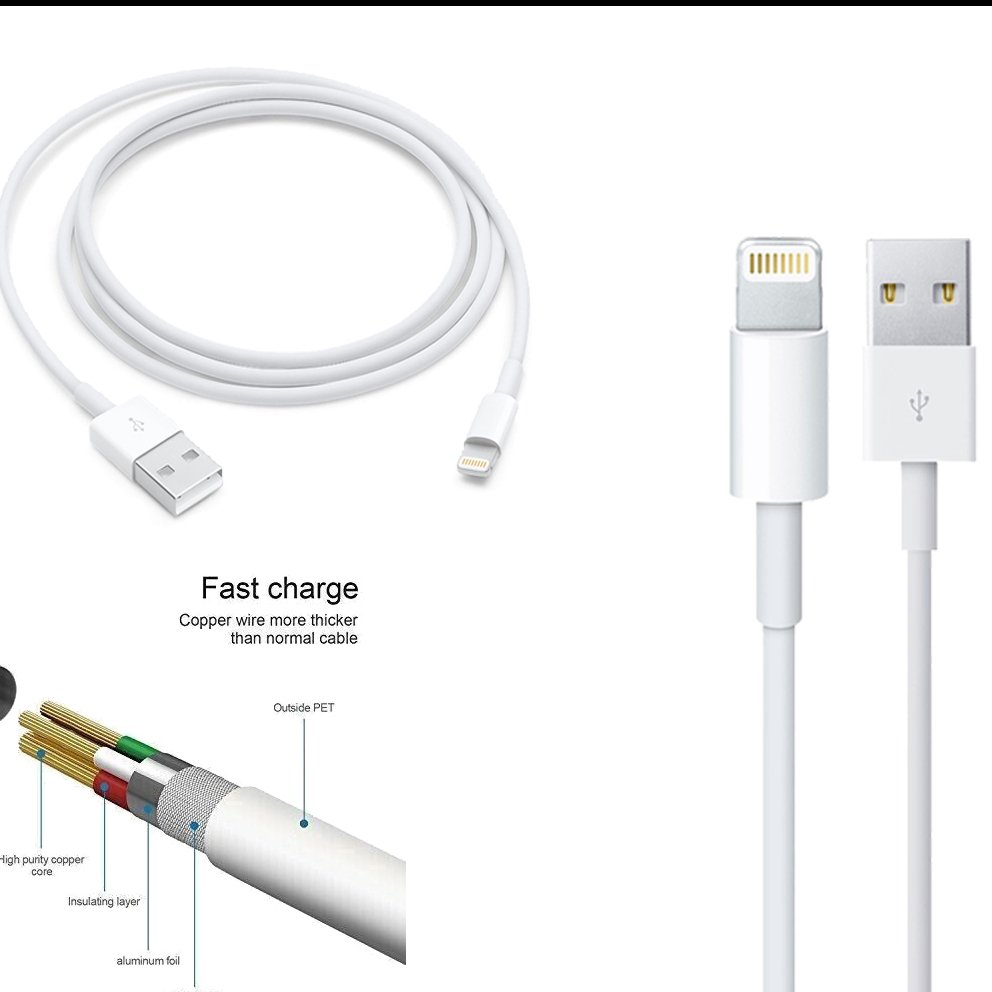 Apple Lightning to USB Cable for iPhone, iPad & iPod – Fast Charging & Data Sync Cable - Image 3