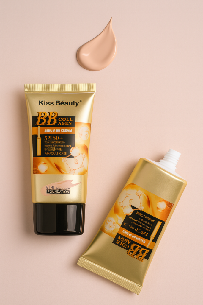 8 in 1 BB Collagen Foundation – All-in-One Makeup & Skincare with Whitening, Brightening, Moisturizing, Anti-Aging, UV Protection, Concealing & Long-Lasting Coverage