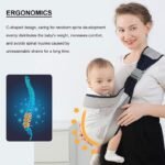 Baby Carrier, Ergonomic Baby Strap one Shoulder Labor-Saving Polyester Baby Half Wrapped Sling (Random Color) thumbnail 2