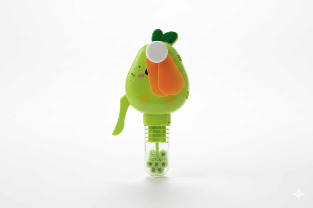 Handheld Fruit Shape Toy Fan for Kids – Cute Cartoon Design, Safe Soft Blades, Portable Mini Fan for Summer Play & Cooling (Random Design) - Image 5