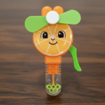 Handheld Fruit Shape Toy Fan for Kids – Cute Cartoon Design, Safe Soft Blades, Portable Mini Fan for Summer Play & Cooling (Random Design) thumbnail 2
