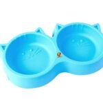 Cat Shaped Double food bowl Pet Plastic food bowl (Random Color) thumbnail 5