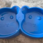 Cat Shaped Double food bowl Pet Plastic food bowl (Random Color) thumbnail 2