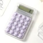 Student Calculator LCD Display Large Screen Siicone Buttons 8-digit Handheld Study Electronic Calculator School Supplies(random color) thumbnail 4
