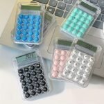 Student Calculator LCD Display Large Screen Siicone Buttons 8-digit Handheld Study Electronic Calculator School Supplies(random color) thumbnail 2