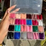 576 pcs nails with box ,Reusable Artificial nails, 24 different colours, beautiful fake nails American Nail for Girls Women Without Glow (Random color) thumbnail 5