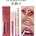 HUDAMOJI Ultra Matte Finish Lip Gloss And Lip Liner Lip Contour Set thumbnail 2
