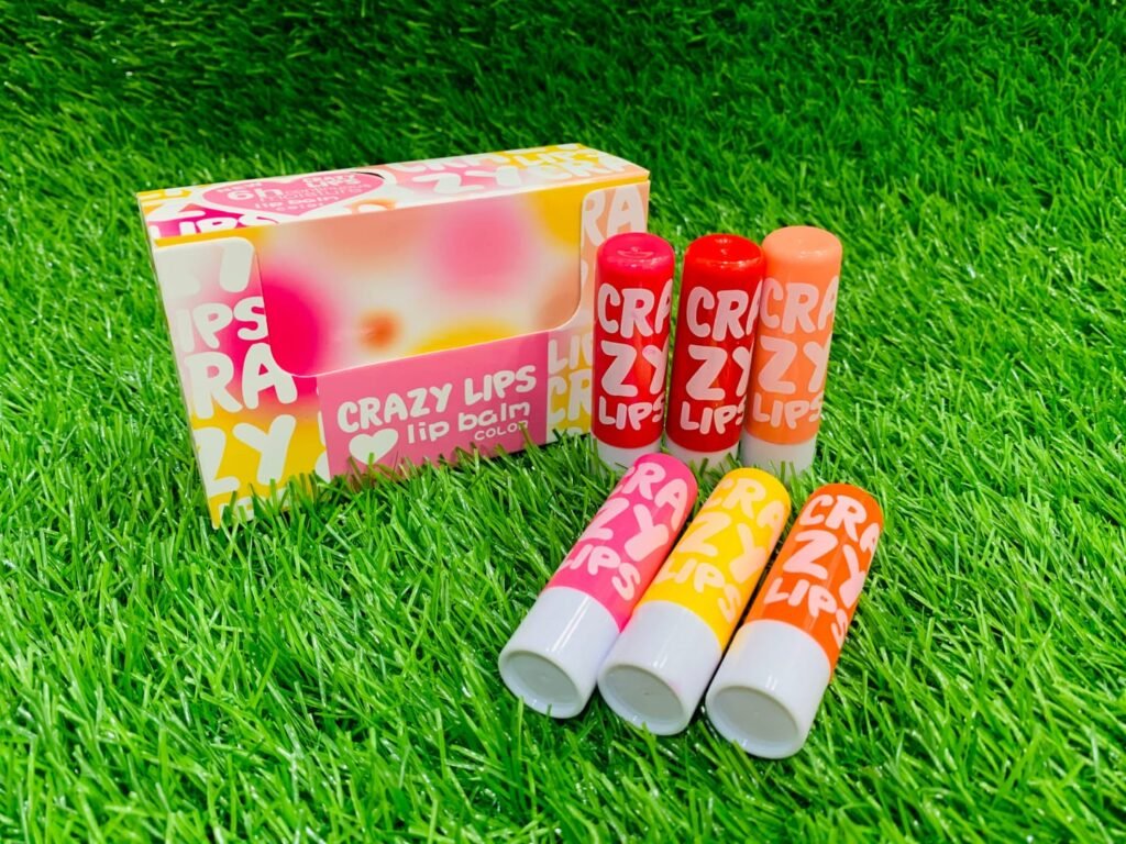 Pack of 3 Crazy Tinted Lip Balm, Magic Chapstick Hydrated & Moisturizing Lip Balm (Random Color)