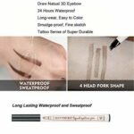 4 Tip Waterproof Eyebrow Pen | Waterproof Tattoo Tint Fine Sketch Liquid Eyebrow Pencil | Creates Natural Makeup Effect thumbnail 3