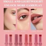 High-Pigment Matte Blush Stick – Long-Lasting, Water-Resistant & Blendable Contour Balm - Random Shades thumbnail 5