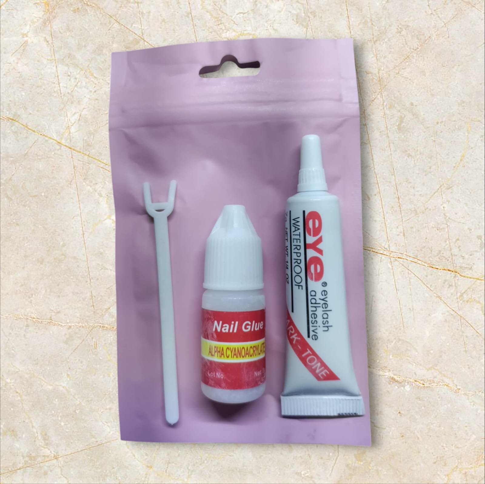 2 in 1 Eyelashes Glue & Nail Glue, Eyelashes and Nails Glue Pack | Best Quality Glues For Eyelashes & Nails | 2 in 1 Glue Set - Image 3