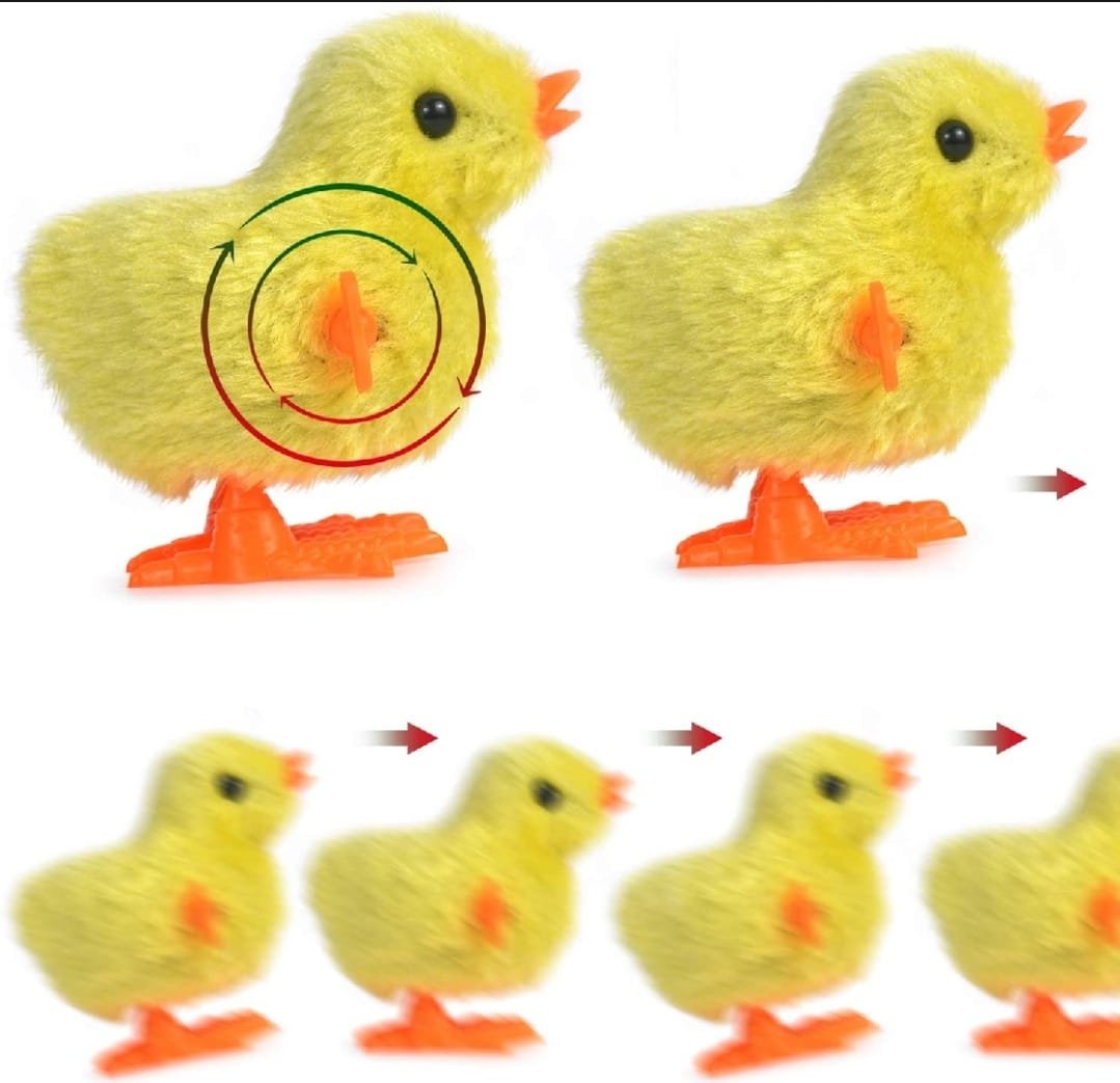 Pack of 1 Chicken Chick's Walking Toys - Lovely Chick Walking Toy,Wind Up Jumping Yellow Baby Chick Chicken - Image 2