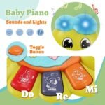 TOEY PLAY Baby Toy with Caterpillar for 12+ Months, Musical Piano Keyboard with Songs, Lights and Animal Sounds, Interactive Toys for Early Learning, Gifts for Little Kids, Boys, Girls 1 Year thumbnail 2