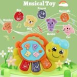 TOEY PLAY Baby Toy with Caterpillar for 12+ Months, Musical Piano Keyboard with Songs, Lights and Animal Sounds, Interactive Toys for Early Learning, Gifts for Little Kids, Boys, Girls 1 Year thumbnail 1
